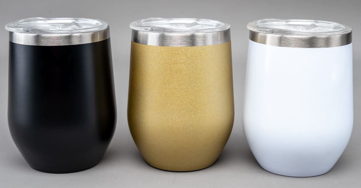 Black Short Tumbler Flask