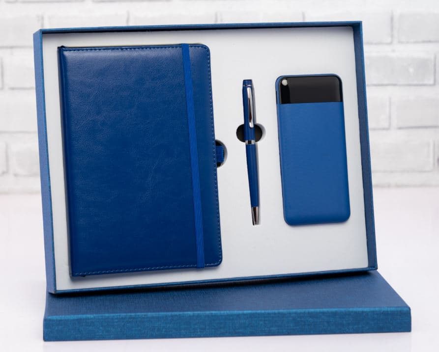 Blue Gift Set with Notebook & Pen