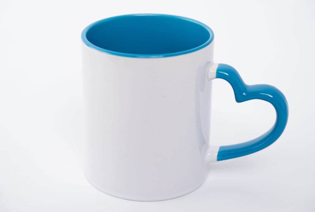 Blue Love Handle Mug