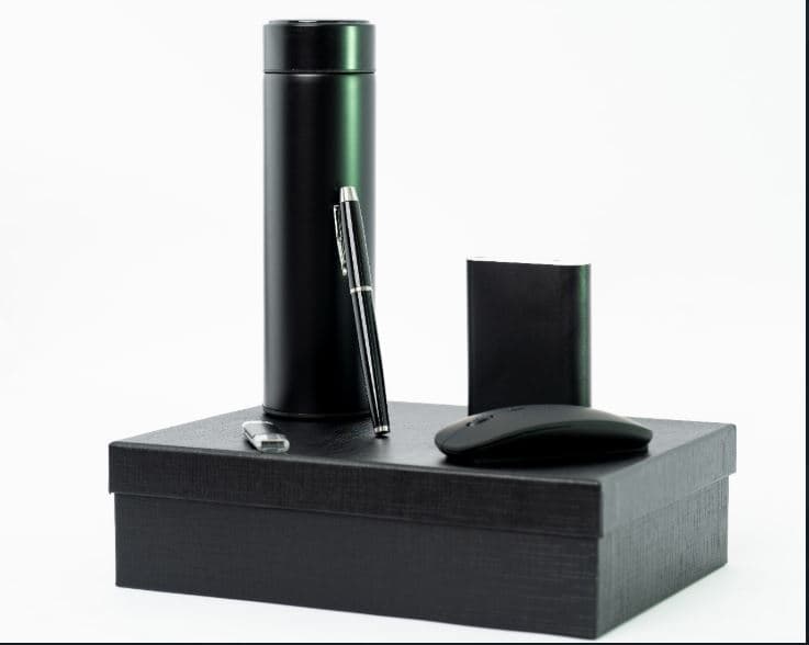 Flask, Mouse Wireless & Pen Set