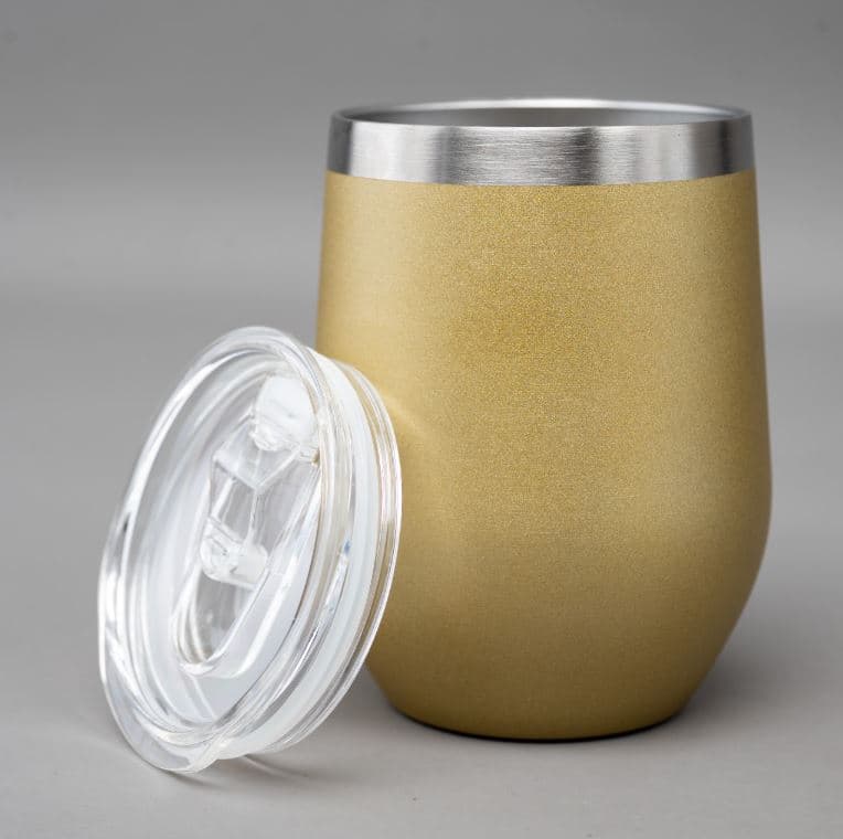 Gold Short Tumbler Flask