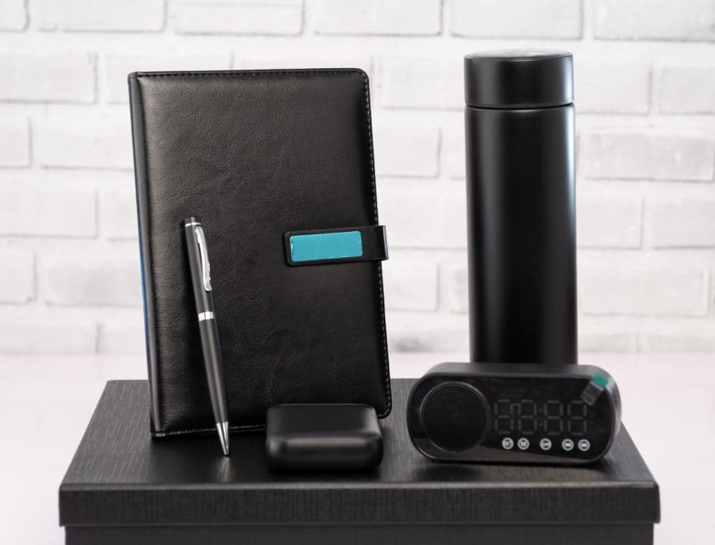 Gift Set with Notebook & Bottle