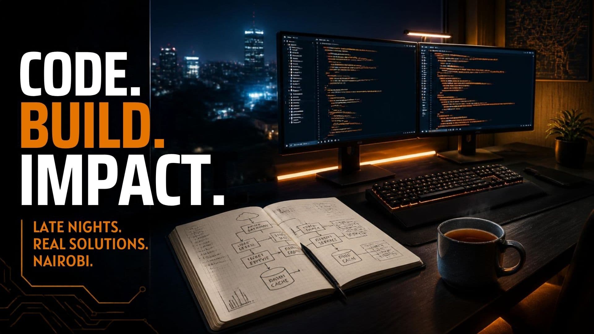 Maogast Softworks development workspace in Nairobi, Kenya